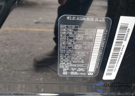 2021 Infiniti Qx50 Luxe из США, поврежденный, VIN 3PCAJ5BA5MF109470